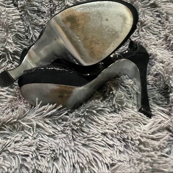 Black Bebe Peeptoe Heels - Picture 4 of 4